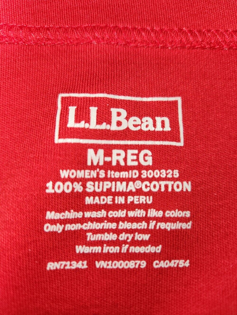 LL Beans Women's Pima Cotton Tunic 3/4 Sleeves With Split Neck - Picture 6 of 7